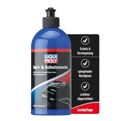 Obrázek LIQUI MOLY péče o auto tvrdý &amp; ochranný vosk I 500 ml tekutý autovosk ošetření karnaubským voskem Wax lak pro dlouhotrvající ochranu a vysoký lesk s efektem odperření vody č. výr. 21763