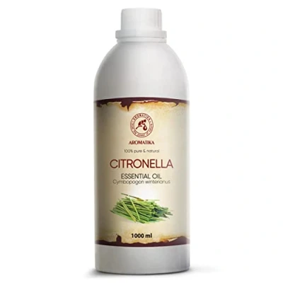 Obrázek Esenciální olej Citronella 1000 ml Cymbopogon Winterianus čistý citronelový pro aromatické difuzéry DIY přírodní kosmetiku a aromaterapii na