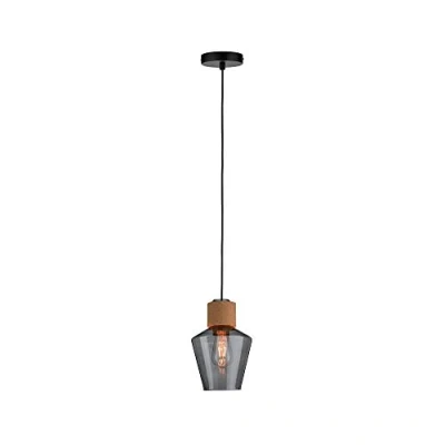 Obrázek Paulmann 79740 Neordic Edla závěsné svítidlo max. 1 x 20 W závěsná lampa pro E27 lampy stropní kouřové sklo/korek/černé 230 V bez světelného zdroje