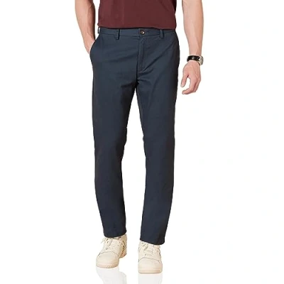 Obrázek Amazon Essentials Pánské nemačkavé Flatfront Chino kalhoty v úzkém střihu, námořnická modrá, 36 W / 30 l