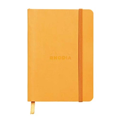 Obrázek Rhodia 117315C poznámkový sešit (s měkkou obálkou, linkovaný, 72 listů, DIN A6, 10,5 x 14,8 cm) 1 kus oranžový
