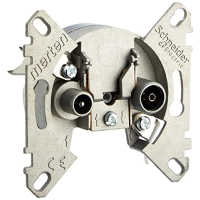 Obrázek Schneider Electric Merten 466099 zásuvka pro BK/satelitní anténu pod omítku, TV SAT R zásuvka, 2dílná, Made in Germany