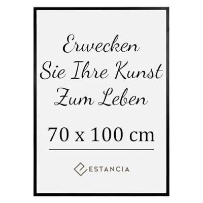 Obrázek Estancia Černý dřevěný Rám obrazu 70 x 100 cm s nerozbitným akrylovým sklem Obrazový velký černý rámeček na obrázky