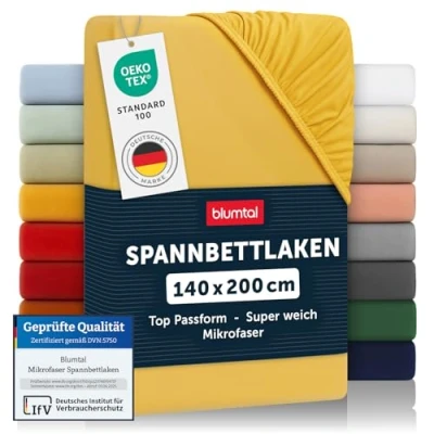 Obrázek Blumtal® napínací prostěradlo 140 x 200 cm z mikrovlákna certifikované podle Öko Tex, / cm,