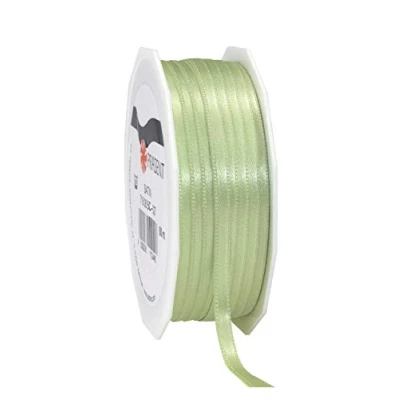 Obrázek PRÄSENT C.E. Pattberg Satin pastellgrün, 50 m Satinband zum Einpacken von Geschenken, 6 mm Breite, Geschenkband Dekorieren &amp; Basteln, Dekoband, Anlass