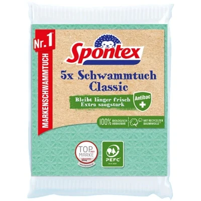 Obrázek Spontex Houbicí hadřík Classic, 5 kusů