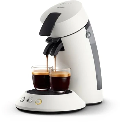 Obrázek Kávovar na kapsle PHILIPS Senseo Original Plus technologie Coffee Boost, volba síly kávy, nádržka vodu 0,7 l, funkce přímého spuštění a vypnutí, dvou šálků, jemný krém (CSA210/10)