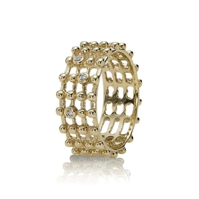 Obrázek Pandora Dámský prsten 14k zlato 150105D, 14karátové (585) žluté