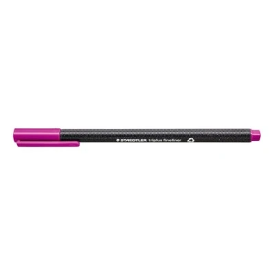 Obrázek STAEDTLER 334 76 Triplus Fineliner (trojúhelník, super jemný, kovový olemovaný hrot, šířka čáry cca 0,3 mm, 10 kusů) hnědá