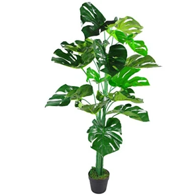 Obrázek Leaf Künstliche Monstera Pflanze, 120 cm, Schwarz