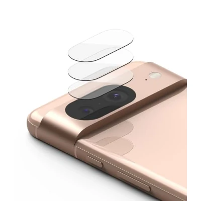 Obrázek Ringke Camera Glass kompatibilní s Google Pixel 8 (2023) 3 kusy sklo pro fotoaparát ochranná fólie proti poškrábání tvrzené čočky kamery ochrana skla