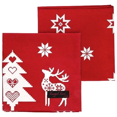 Obrázek Ragged Rose Natalie Xmas ubrousky, Červená, 4 kusy