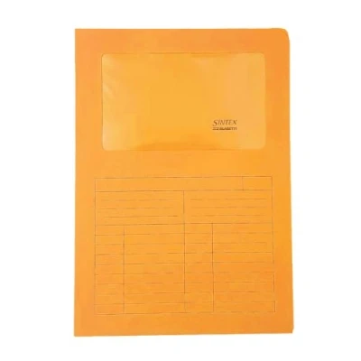 Obrázek Blasetti Dokumentenmappen mit Fenster SINTEX ORANGE Dokumentenordner für Büro, Format A4, Farbe Orange, Packung 50 Stück, 120 g/m² Papier, Auf zwei Seiten offen.