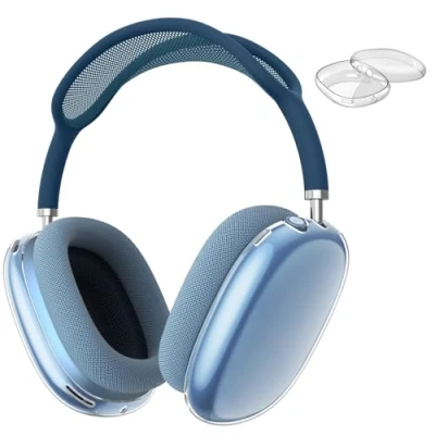 Obrázek Fintie pouzdro kompatibilní s AirPods Max (2024/2020), měkké TPU čiré ochranné Anti Scratch pro (USB C/Lightning), křišťálově čisté