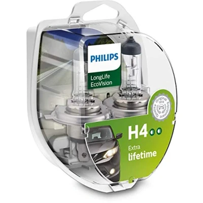 Obrázek Žárovka světlometu Philips 12342LLECOS2 LongLife EcoVision H4, sada 2 ks