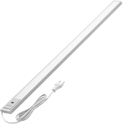 Obrázek Oktaplex Riva podhledové svítidlo LED 90 cm stmívatelné teplá bílá 730lm ploché kuchyňské osvětlení se senzorem světlo pod skříňku 10 W stříbrné