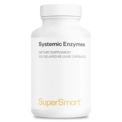 Obrázek Systémové enzymy silný protizánětlivý účinek 8 enzymů pankreatin bromový elain proteáza trypsin lipáza papain peptidáza chymotrypsin Vegan DrCaps™ Supersmart