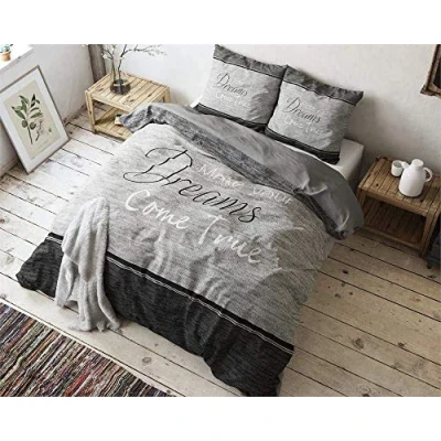 Obrázek Sleeptime Bettwäsche 100% Baumwolle True Dreams, 200cm x 220cm, Knopfverschluss, Mit 2 Kissenbezüge 60cm 70cm