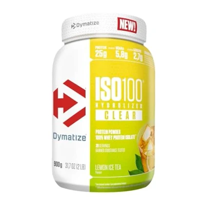 Obrázek Dymatize ISO 100 Hydrolyzed Clear Lemon Ice Tea 900g Whey Protein prášek