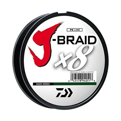 Obrázek Daiwa Unisex Braided LINE J BRAIDX8 pletená šňůra, merhbarevná, 20 lb