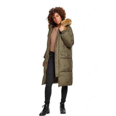 Obrázek Urban Classics Curvy Ladies Oversize Puffer COAT Zimní kabát, Ženy, Velikost: XXL, Darkolive/beige