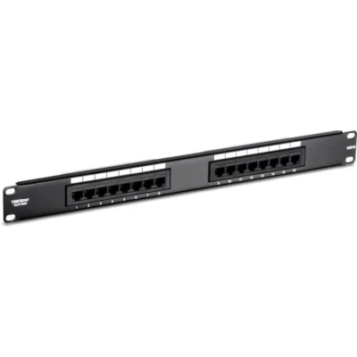 Obrázek TRENDnet TC P16C6 16 Port Kat6 nestíněný patch panel, kompatibilní s kabelem Kat 3/4/5/5e/6