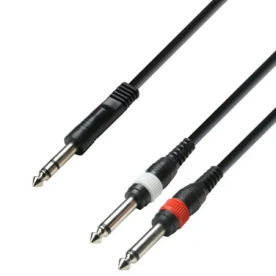 Obrázek Adam Hall Cables K3YVPP0600 3 Star série audio kabel (6,3 mm jack stereo na 2x 6,3 mono, 6 m)