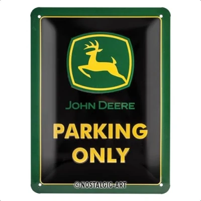 Obrázek Nostalgic Art Retro plechová cedule, 15 x 20 cm, John Deere Parking Only nápad na dárek pro fanoušky traktoru, z kovu, vintage design