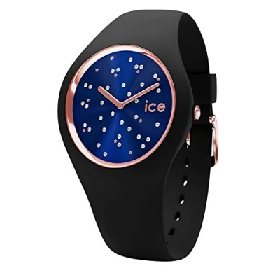 Obrázek ICE Watch cosmos Star Deep blue Černé dámské hodinky se silikonovým páskem, černá, Medium (40 mm)