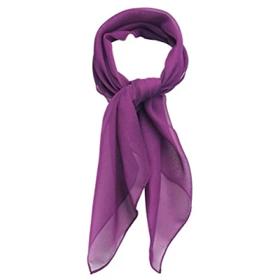 Obrázek TigerTie Jemný dámský šifonový šátek v jednobarevné velikost 58 cm x cm, fialová
