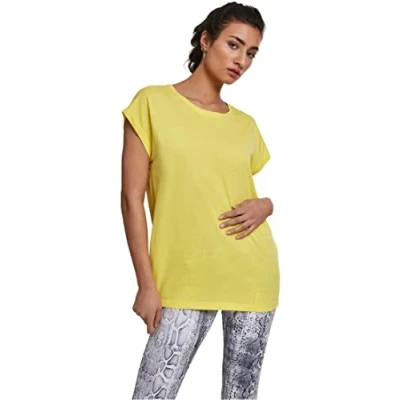 Obrázek Urban Classics Extended Shoulder Jednoduché tričko, Ženy, Velikost: Medium, Brightyellow