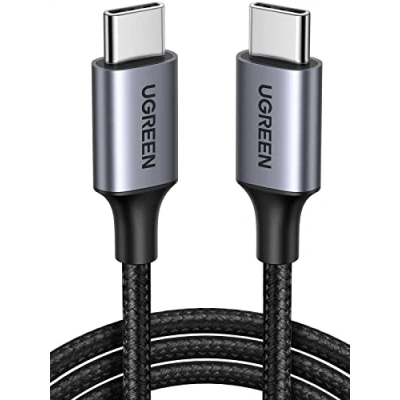 Obrázek UGREEN USB C na kabel 60W PD 3.0 QC 4.0/4.0+ nabíjecí kompatibilní s Galaxy S22 Ultra S21+ S20 FE A53 A52 A33 Redmi Note 11 MacBook Air iPad Pro 12. 9 5 Mini 6 atd. 0,5 m.