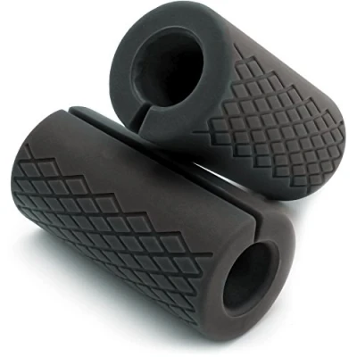 Obrázek CampTeck U6816 Grip silné rukojeti na činky Silikon Thick Bar Grips pro dlouhé a krátké zvětšit obvod paže, bicepsy, tricepsy, předloktí síla uchopení sada 2 ks