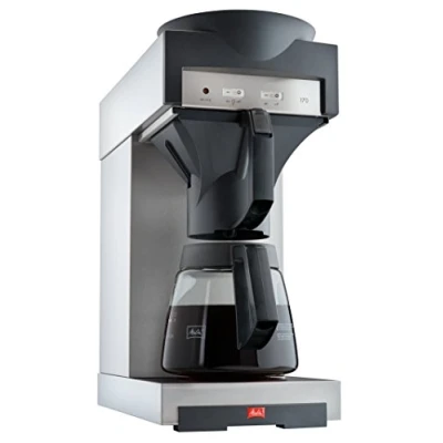 Obrázek Melitta 20348 kávovar na překapávanou kávu se skleněnou konvicí, 1,8 l, destička udržení teploty, 17 m, ušlechtilá ocel/černá,