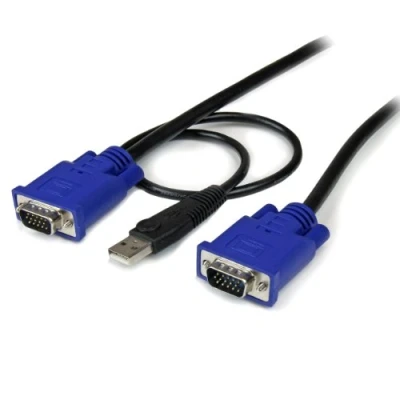 Obrázek StarTech.com SVECONUS15 kabel USB VGA KVM (4,5 m, tenký 2 v 1) černý