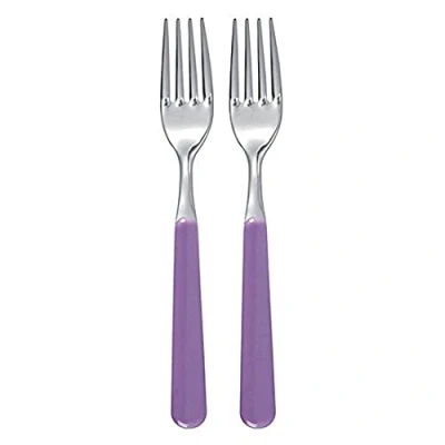 Obrázek Excelsa Gabeln Set aus Edelstahl, Lila, 2 Stück