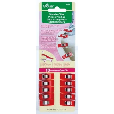 Obrázek Clover MIDH14,4,10 látkové svorky obsah 10 kusů Wonder Clips, modré