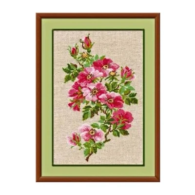 Obrázek Riolis Kreuzstich Set, Motiv: Mai Wild Rose, Multi Color, Kreuzstich, Mittel