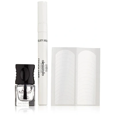 Obrázek alessandro Efektní lak French Liner Set Milky White, 1 balení (1x 5 ml + 3,2 ml)