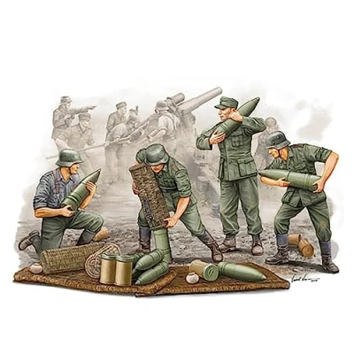 Obrázek Trumpeter 00426 Modelová stavebnice German Field Howitzer Gun Crew on carrying