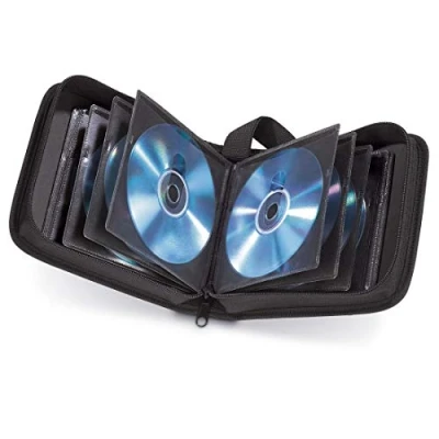 Obrázek Hama Taška na CD pro 32 disků / DVD Blu ray (složka uložení, šetří místo v autě a doma, přepravní obaly) černá