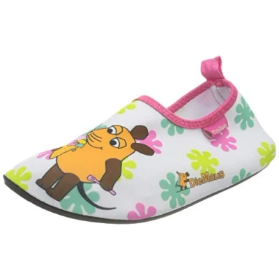 Obrázek Playshoes Unisex dětské bosé boty vodní sportovní obuv, Bílá růžová myš