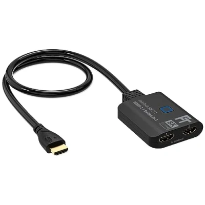 Obrázek FeinTech SW211 HDMI 2.1 Switch 4k 120Hz 2 v 1 Out nebo In Bi Directional s integrovaným kabelem, 8K, 48 Gbps, rozdělovač, podpora HDR, VRR, ALLM a Dolby Vision