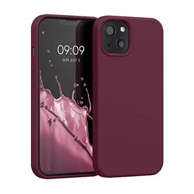 Obrázek kwmobile pouzdro kompatibilní s Apple iPhone 13 silikonové na mobil měkký povrch bezdrátové nabíjení Tawny Red