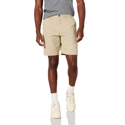 Obrázek Amazon Essentials Pánské chino šortky, 23 cm, štíhlý střih, khaki, 33 W