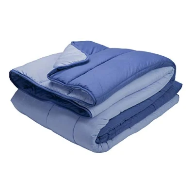 Obrázek Pikolin Home Oboustranná přikrývka 300 g dvoubarevná severská výplň pro postel 90 pružná, teplá, prodyšná, modrá, 150 x 220 cm