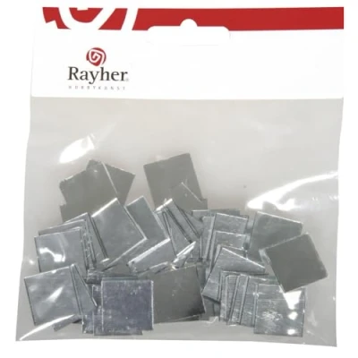 Obrázek Rayher Zrcadlová mozaika, samolepicí, 2 x cm, sáček 50 kusů, mozaikové kameny zrcadlo, pro kutilství, ze skla, vhodné také ke spárování, 14547606, stříbrné barvy
