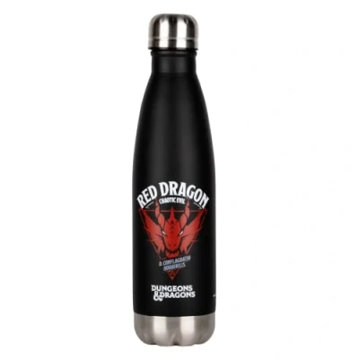 Obrázek Konix Dungeons &amp; Dragons izolační láhev ušlechtilá ocel 500 ml motiv červeného draka černá
