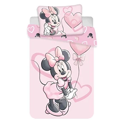 Obrázek 2 teilige Bettwäsche Minnie Maus, 100% Baumwolle, Bettbezug 100 x 135 cm + Kissenbezug 40 60