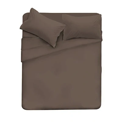 Obrázek Italian Bed Linen Max Color Bettwäsche Set, Braun, Doppelte